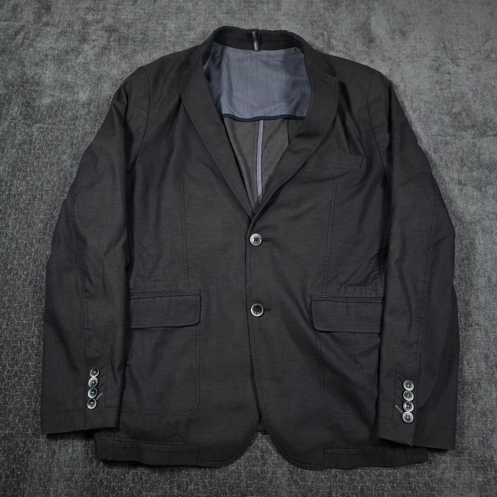 Hugo Boss Slim Fit Blazer Mens 41R Charcoal Black Cotton Sport Coat Jacket